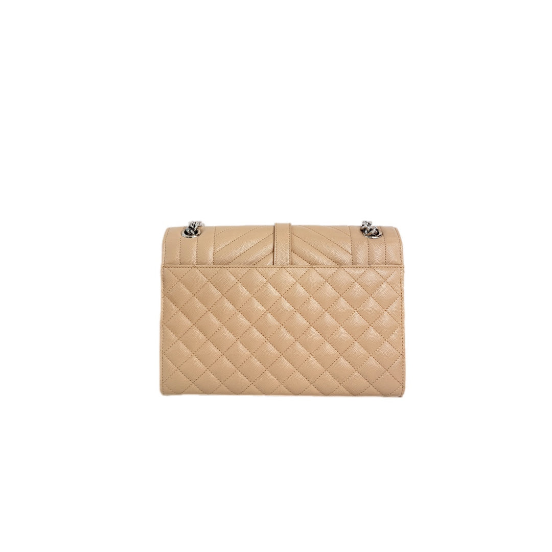 YSL Medium Dark Beige Envelope Bag