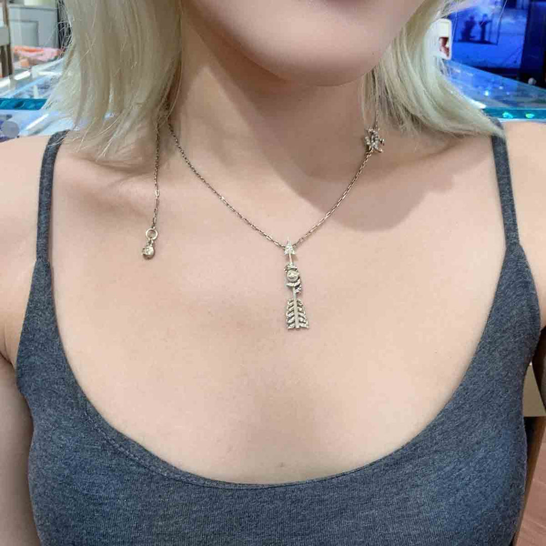 Chanel CC Logo Arrow Necklace