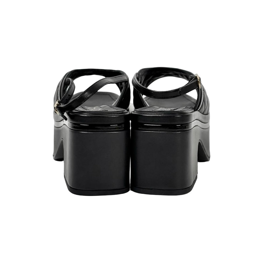 Chanel 23A Quilted Platform Shoes #38