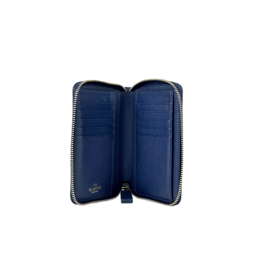 Valentino  Blue Zip Wallet