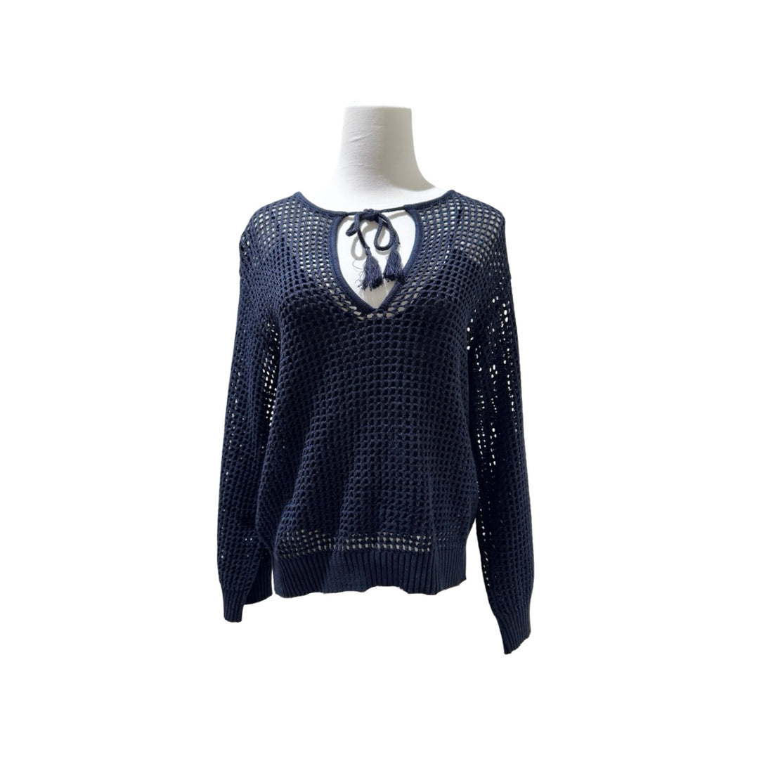 Dior Blue Hollow Knit Two Set Sweater #S
