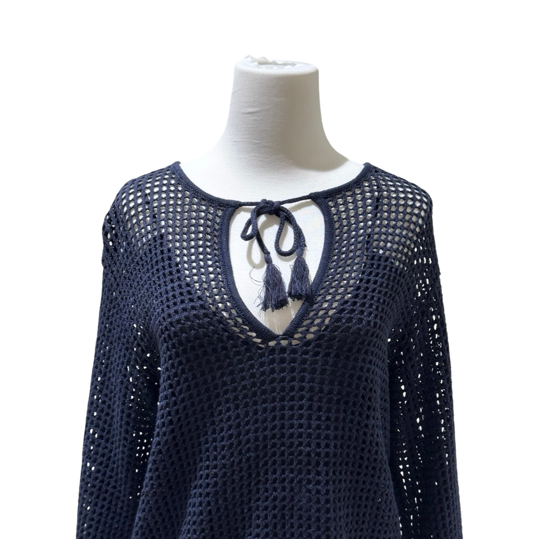 Dior Blue Hollow Knit Two Set Sweater #S