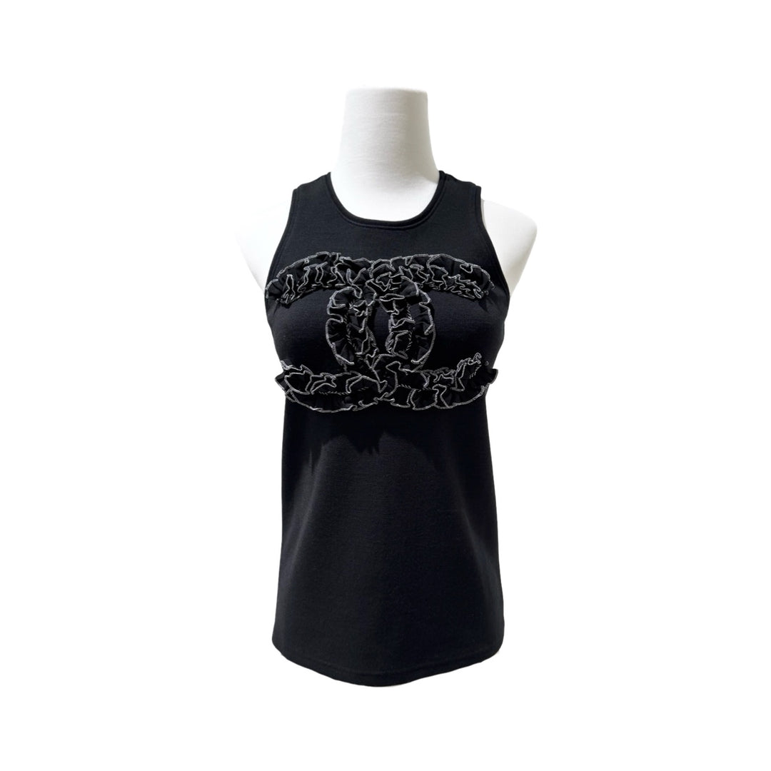 Chanel Black Sleeveless Wool Vest #34