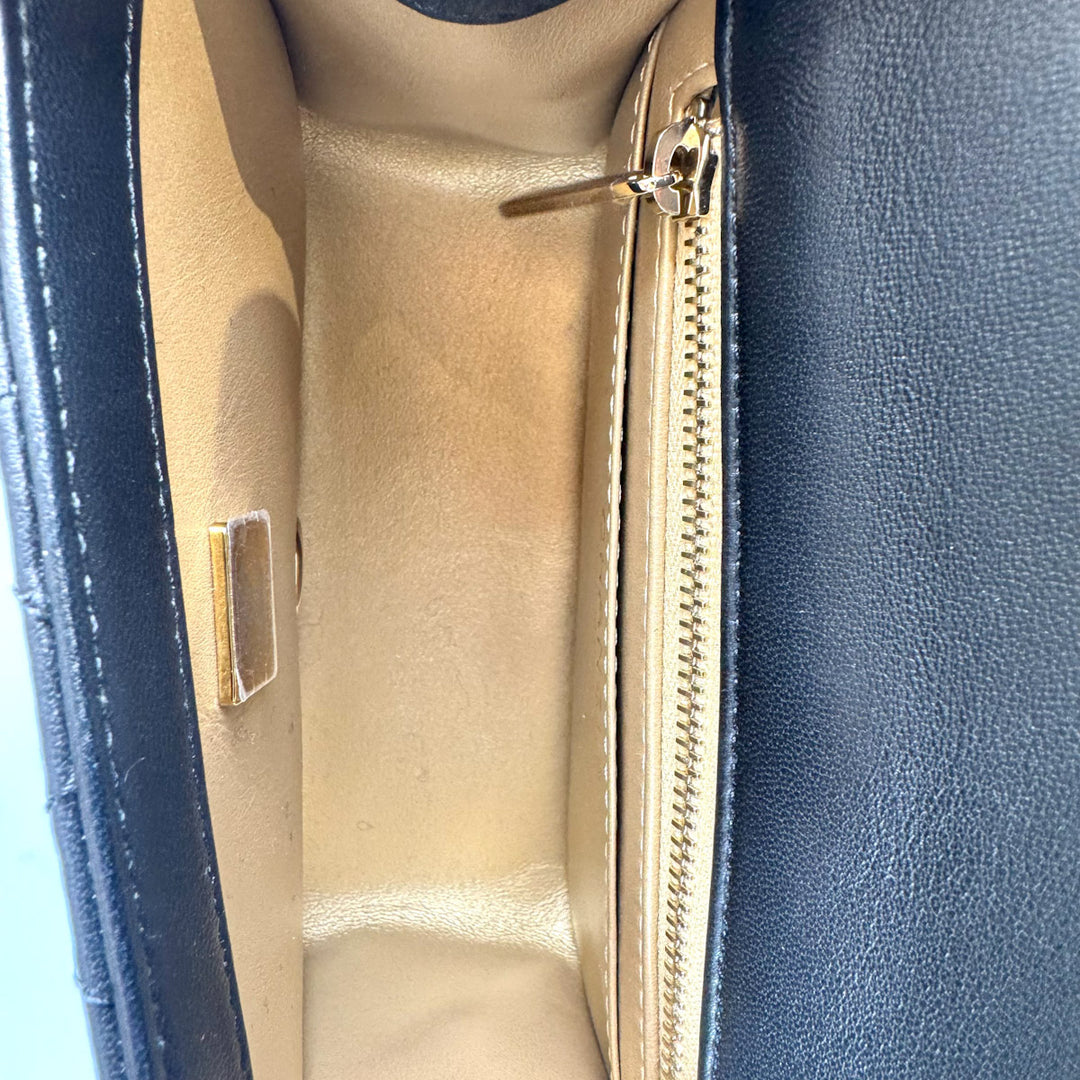 Chanel Classic Flap Mini Square Bag Black with Ball