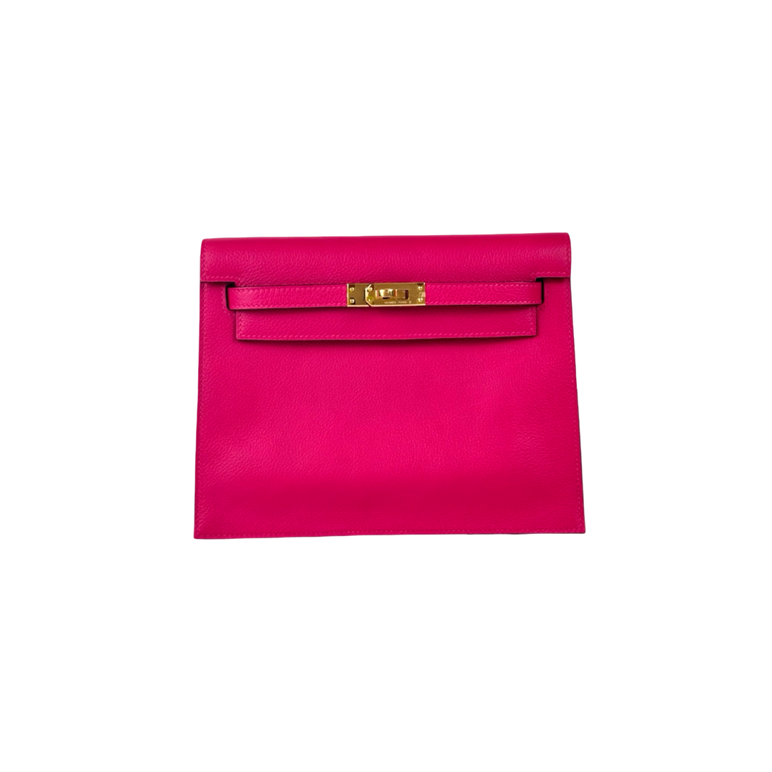 Hermes Kelly Danse Bag deep pink evercolor