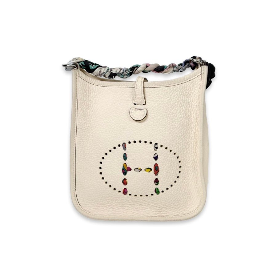Hermes Evelyne  Mini Craie Silver TC Leather