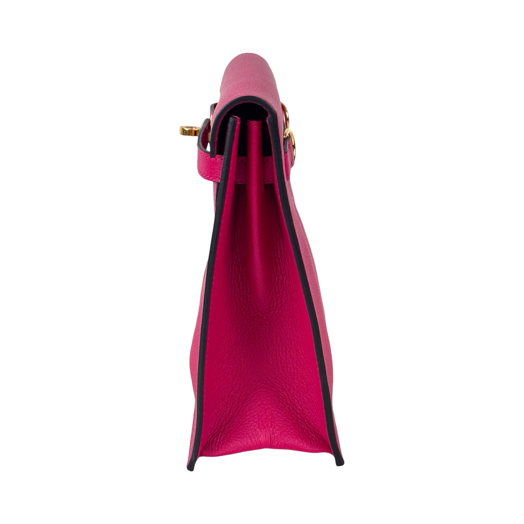 Hermes Kelly Danse Bag deep pink evercolor