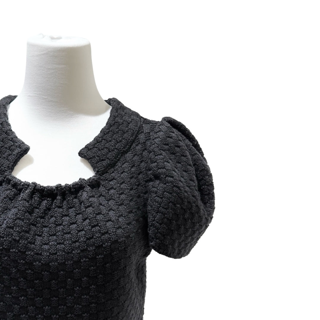 Chanel Black Wool Knit Sweater #38