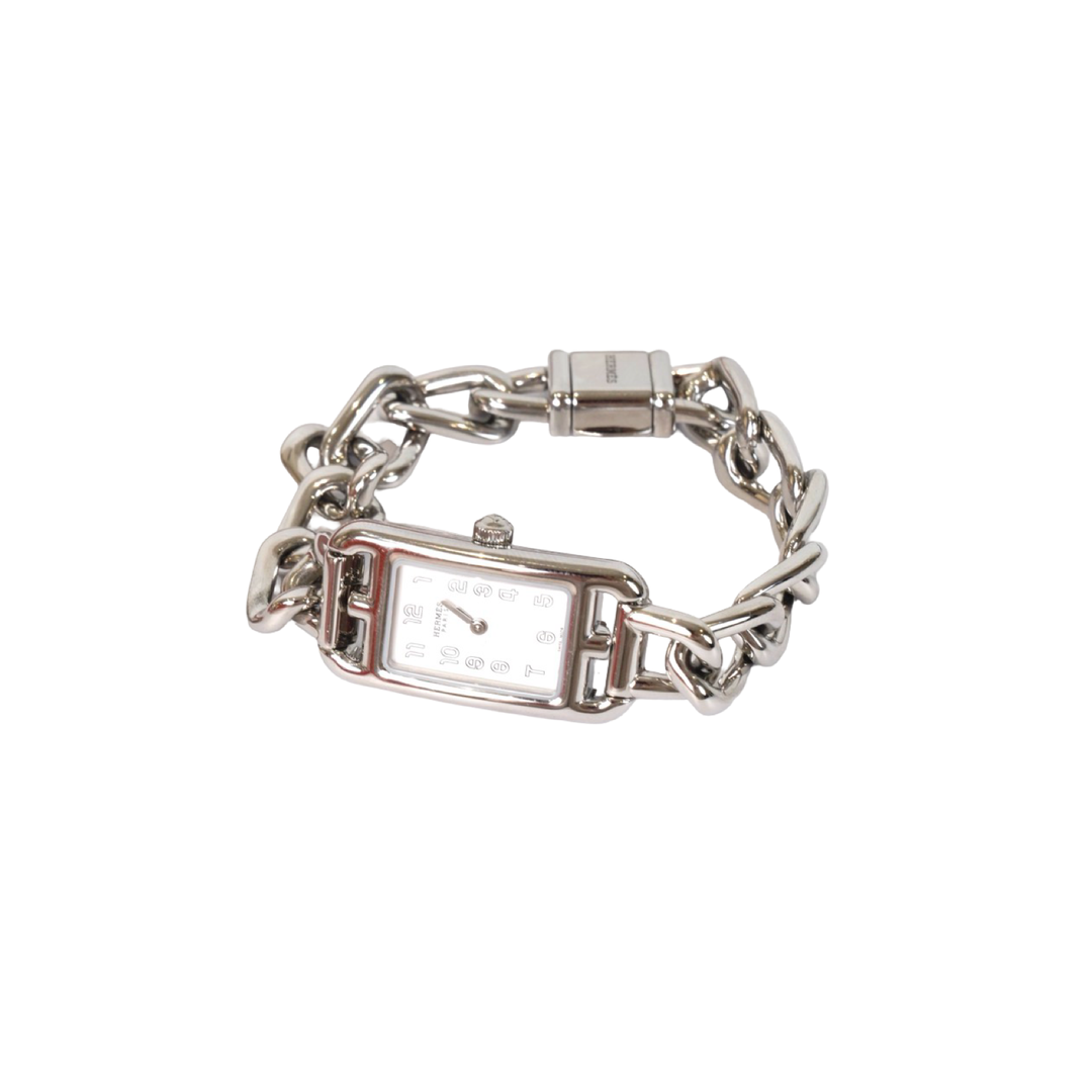 Hermes Steel Diamond Nantucket Quartz Watch