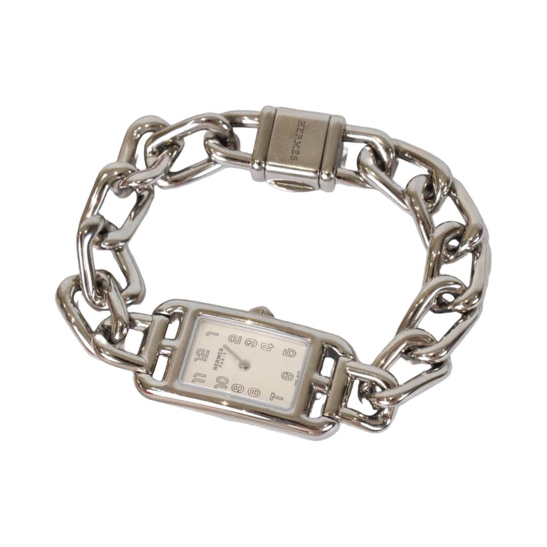 Hermes Steel Diamond Nantucket Quartz Watch