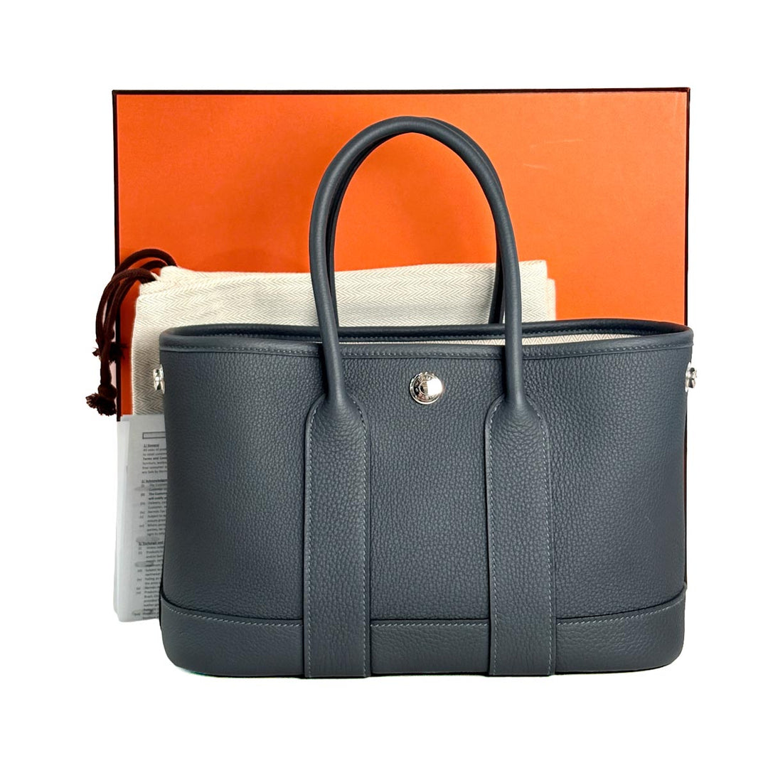 Hermes Mini Garden Party H0 Gris Misty Bag