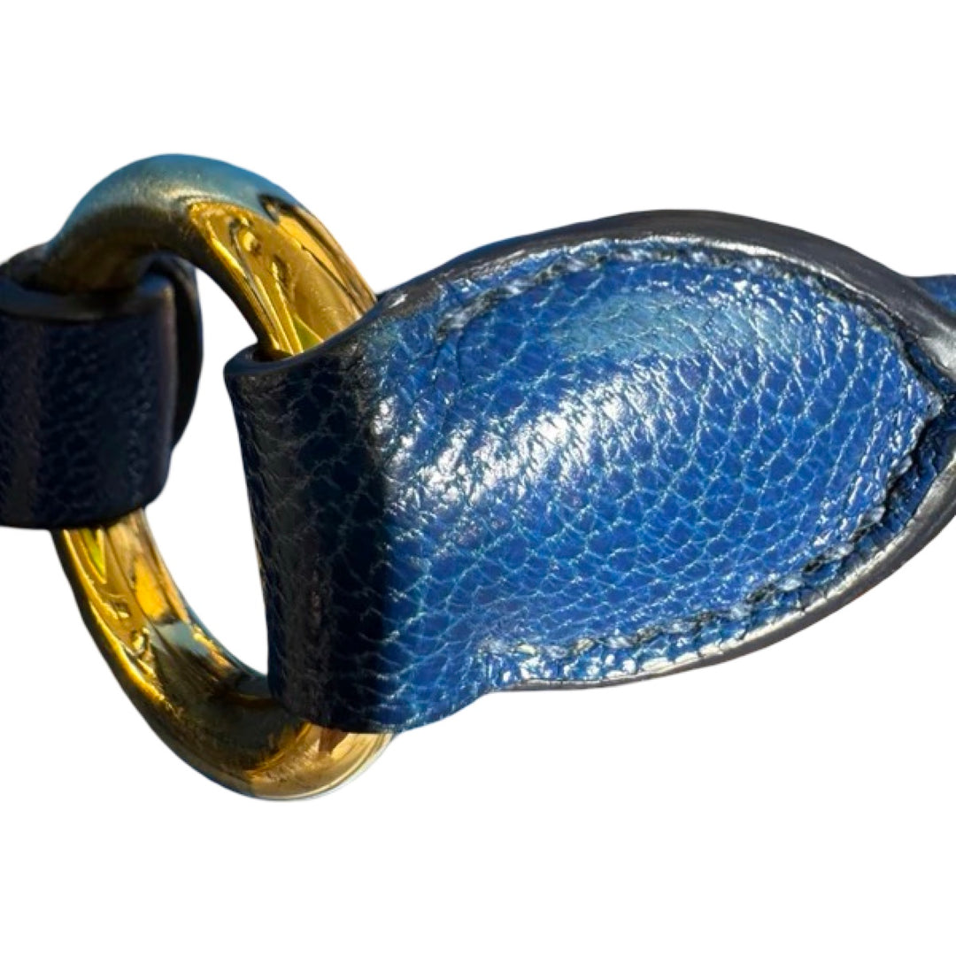 Miumiu Madras Blue Top Handle Bag