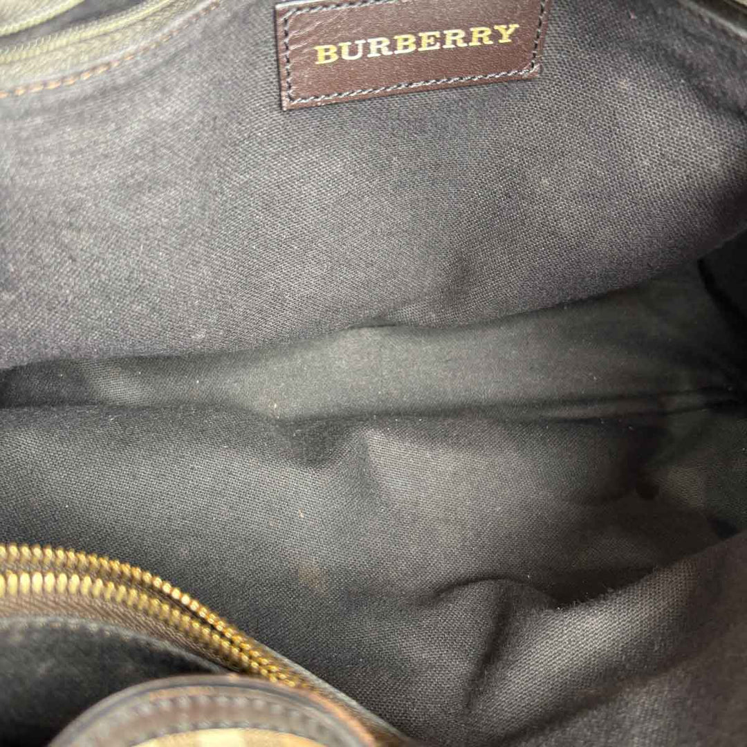 Burberry Beige/Brown Haymarket Tote Bag