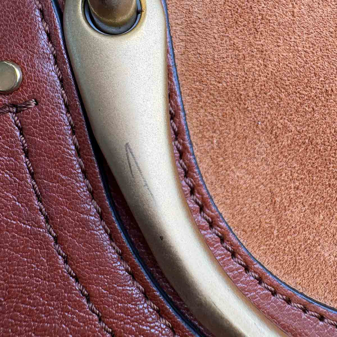 Chloe Pixie Small Suede Brown Crossbody Bag