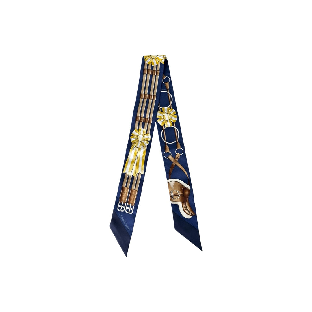 Hermes Blue Silk Twilly
