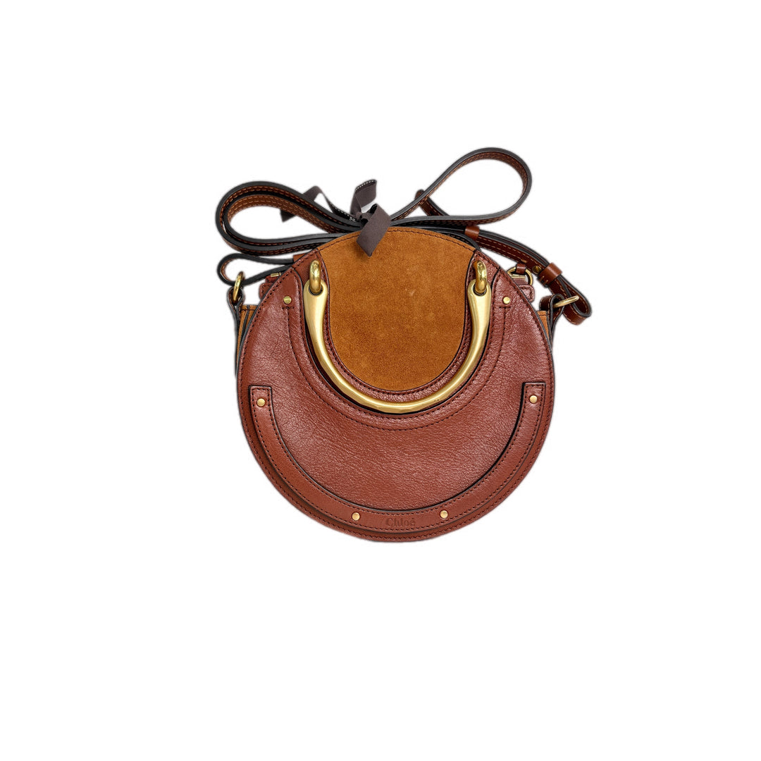 Chloe Pixie Small Suede Brown Crossbody Bag