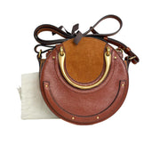 Chloe Pixie Small Suede Brown Crossbody Bag