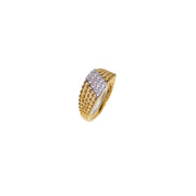 White Diamond Wide YG Ring D0.42ct 18K