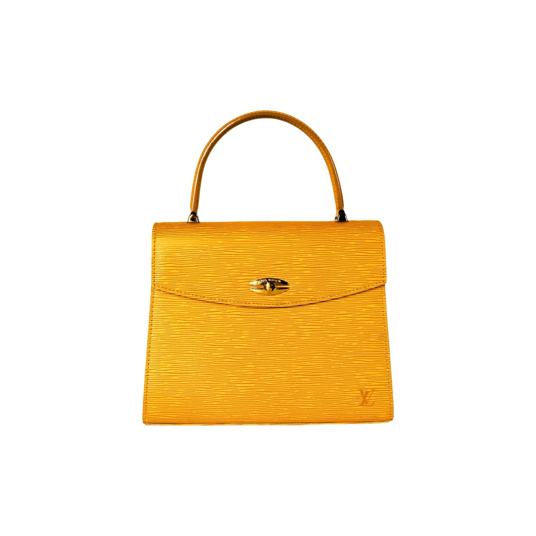 Louis Vuitton Yellow Malesherbes Epi Top Handle Bag