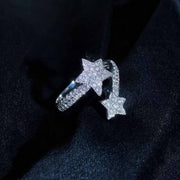 White Diamond Star Ring D0.55ct 18K