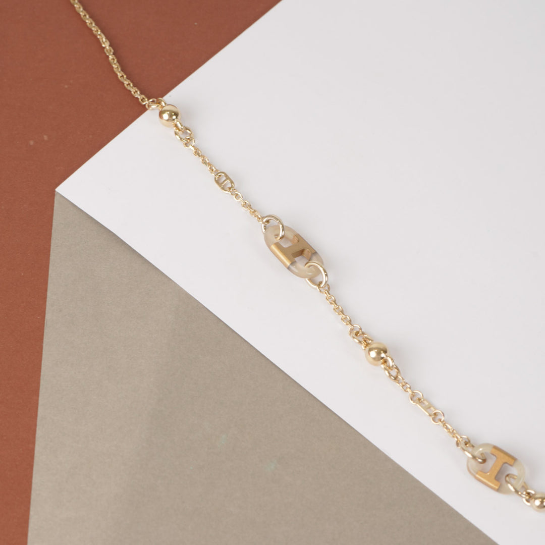 Hermes Sur Mer Corne de Buffle & Permabra Necklace PM