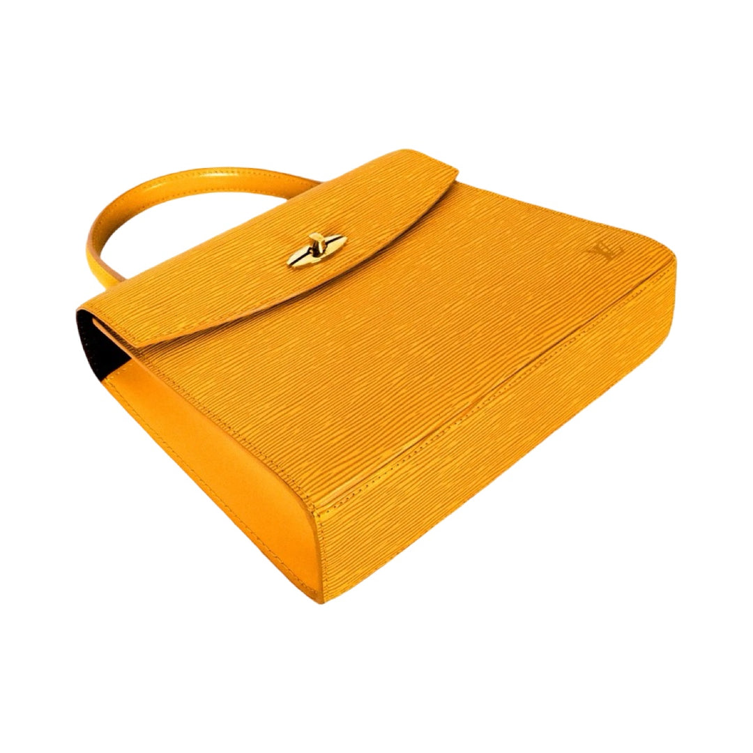 Louis Vuitton Yellow Malesherbes Epi Top Handle Bag