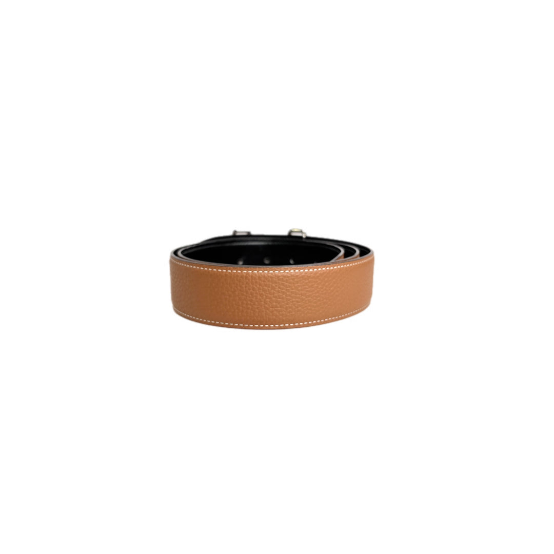 Hermes H Reversal Belt Black/Gold #95cm