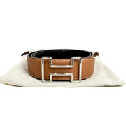 Hermes H Reversal Belt Black/Gold #95cm