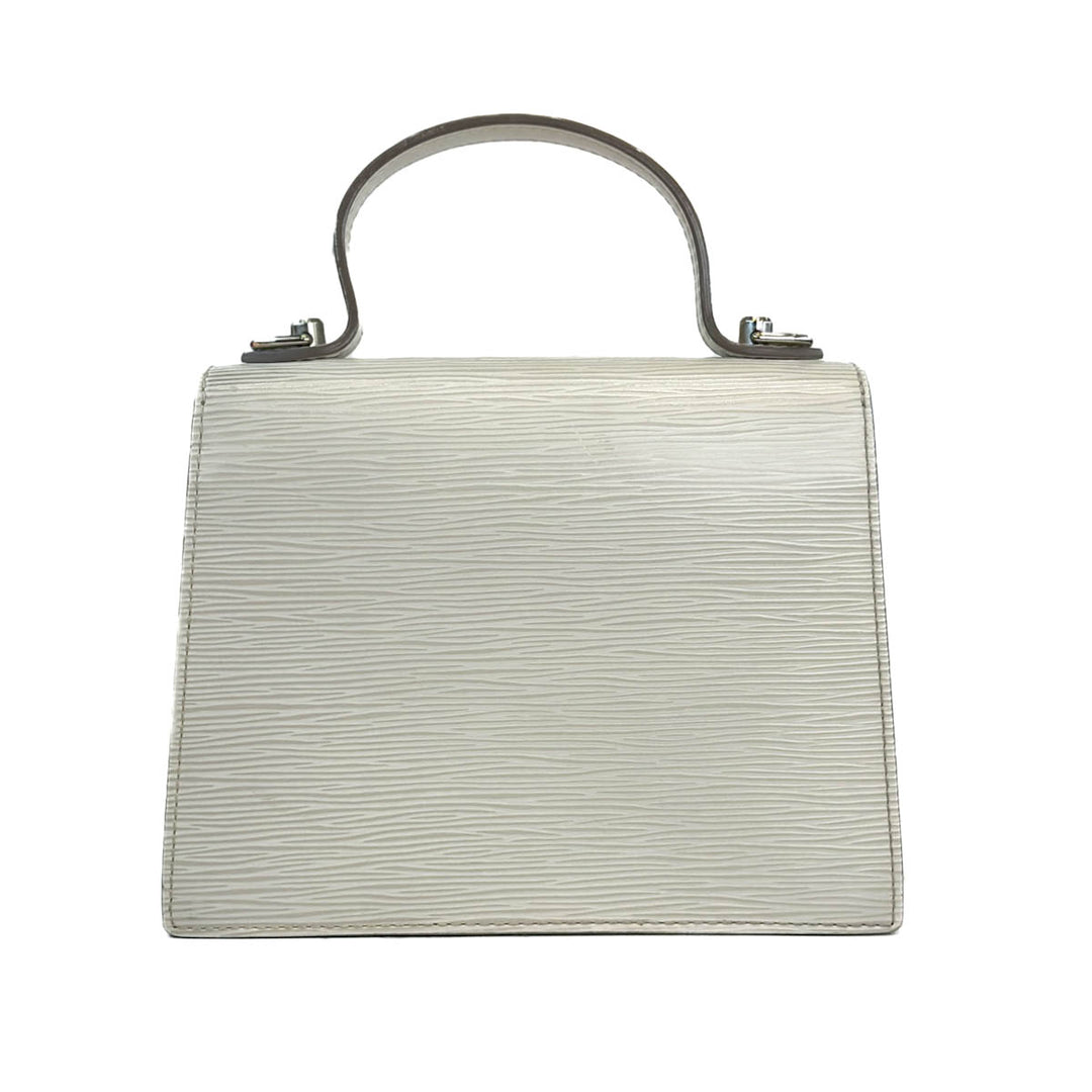 Louis Vuitton White Epi Top Handle Sevigne Bag