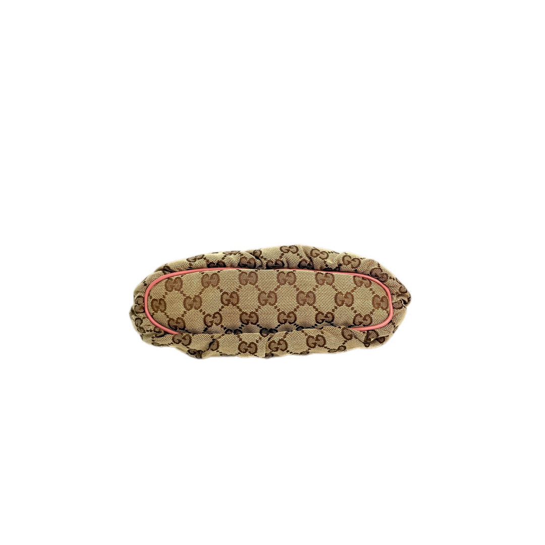 Gucci Beige/Pink GG Canvas Pochette Bag