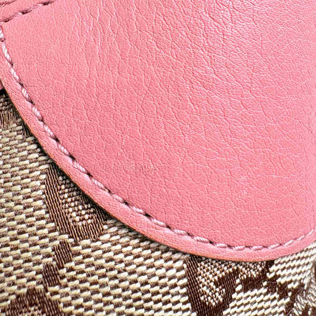 Gucci Beige/Pink GG Canvas Pochette Bag