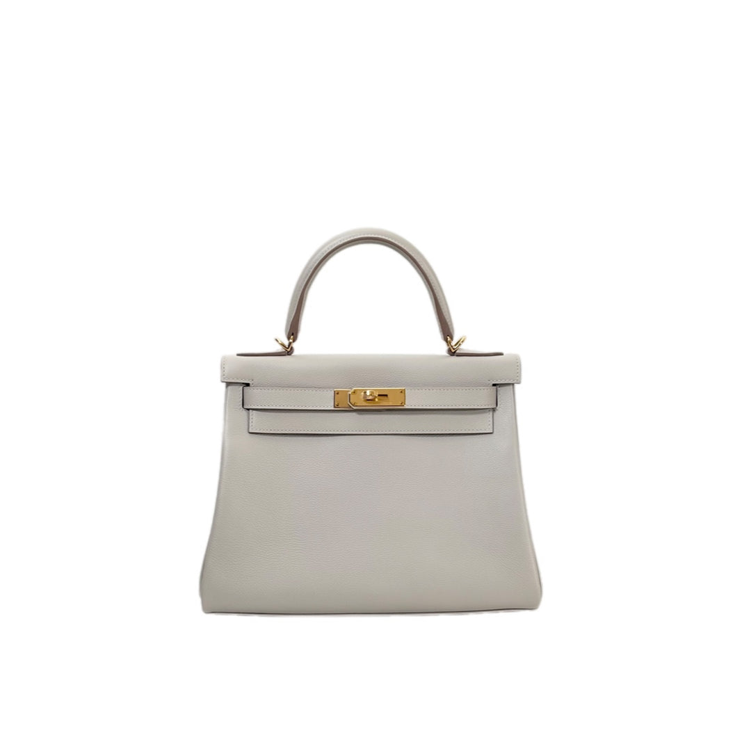 Hermes Kelly 28cm Evercolor Gris Perle