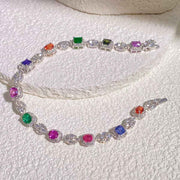 Natural Multi Gems and Emerald Bracelet D4.92 d0.768+2.35ct 18K