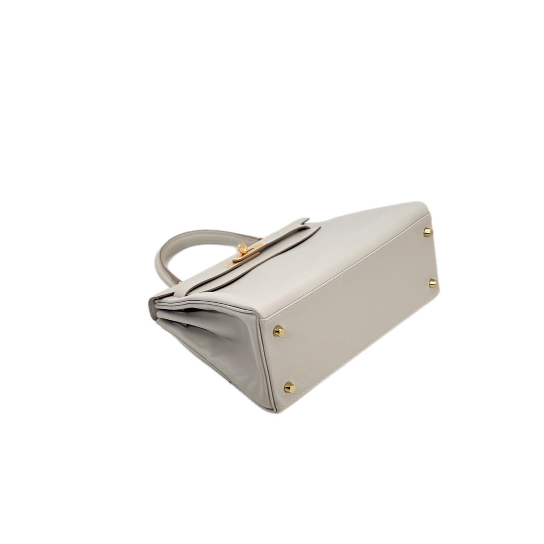 Hermes Kelly 28cm Evercolor Gris Perle