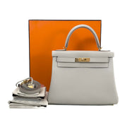 Hermes Kelly 28cm Evercolor Gris Perle