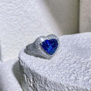 Natural Blue Sapphire Ring D3.50ct d1.77ct 18K, Sri Lanke GUILD Royal Blue