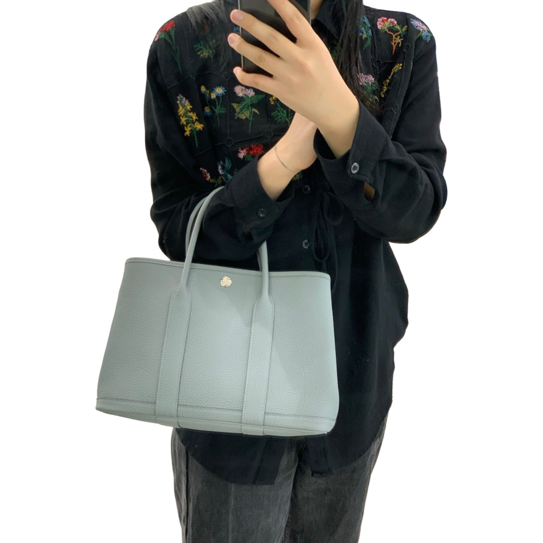 Hermes Garden Party 30cm Bag Blue TC
