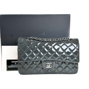 Chanel Med Grey Patent Classic Flap Bag - Jiaxyk