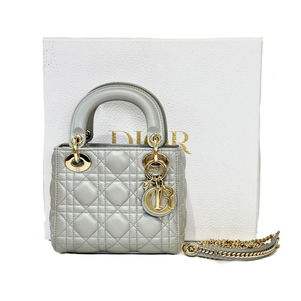 Dior Mini Grey Lady Bag