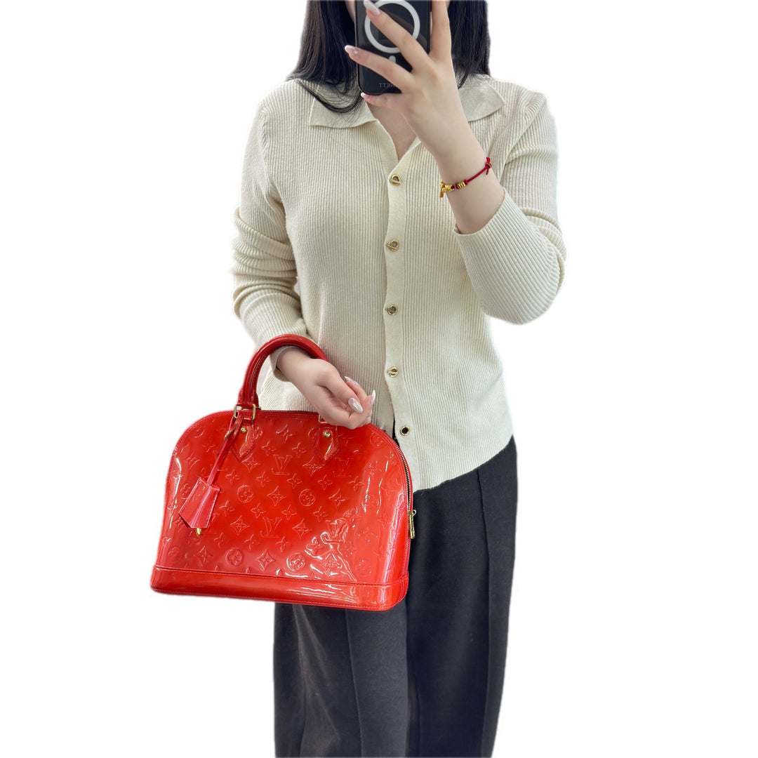 Louis Vuitton Alma Pm Bag Red