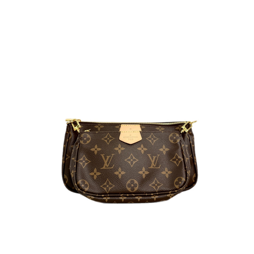 Louis Vuitton Pochette Multi Bag with Green Strap