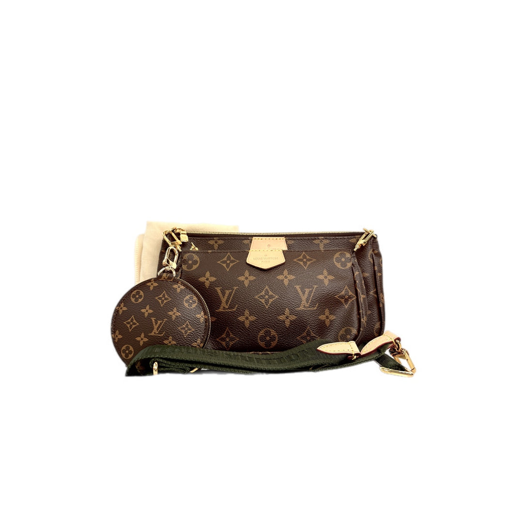 Louis Vuitton Pochette Multi Bag with Green Strap