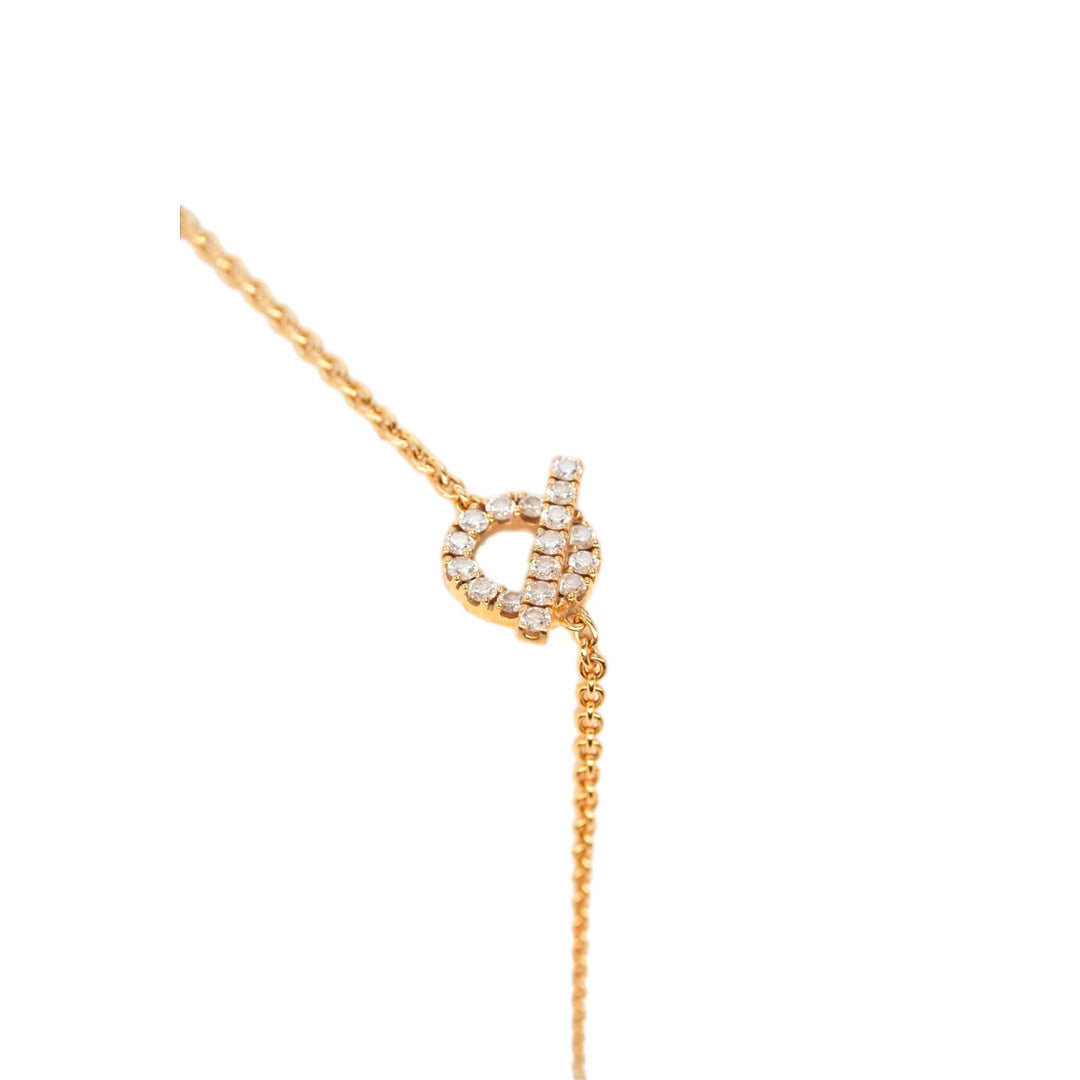 Hermes Finesse Bracelet With Diamonds Rose Gold