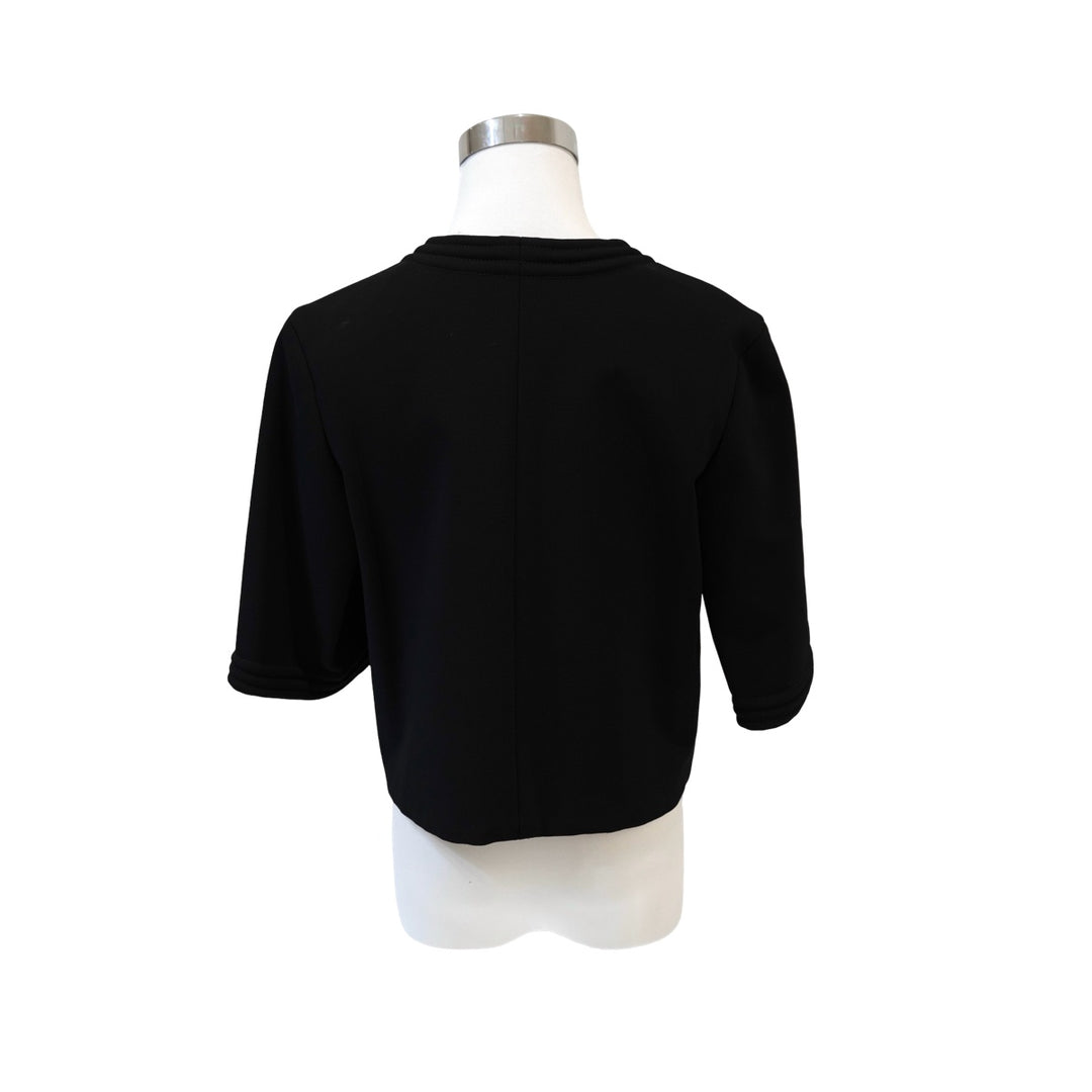 Chanel 2012 Black Runway Metallic Silver Jacket #34