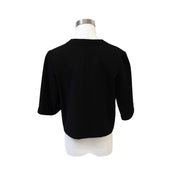 Chanel 2012 Black Runway Metallic Silver Jacket #34