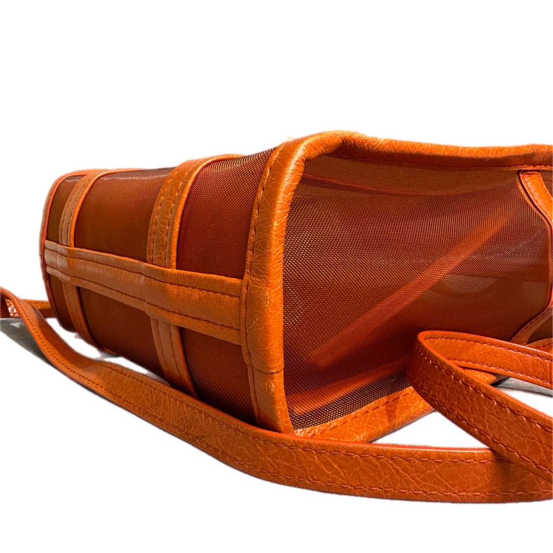 Balenciaga Orange Plastic Tote Bag