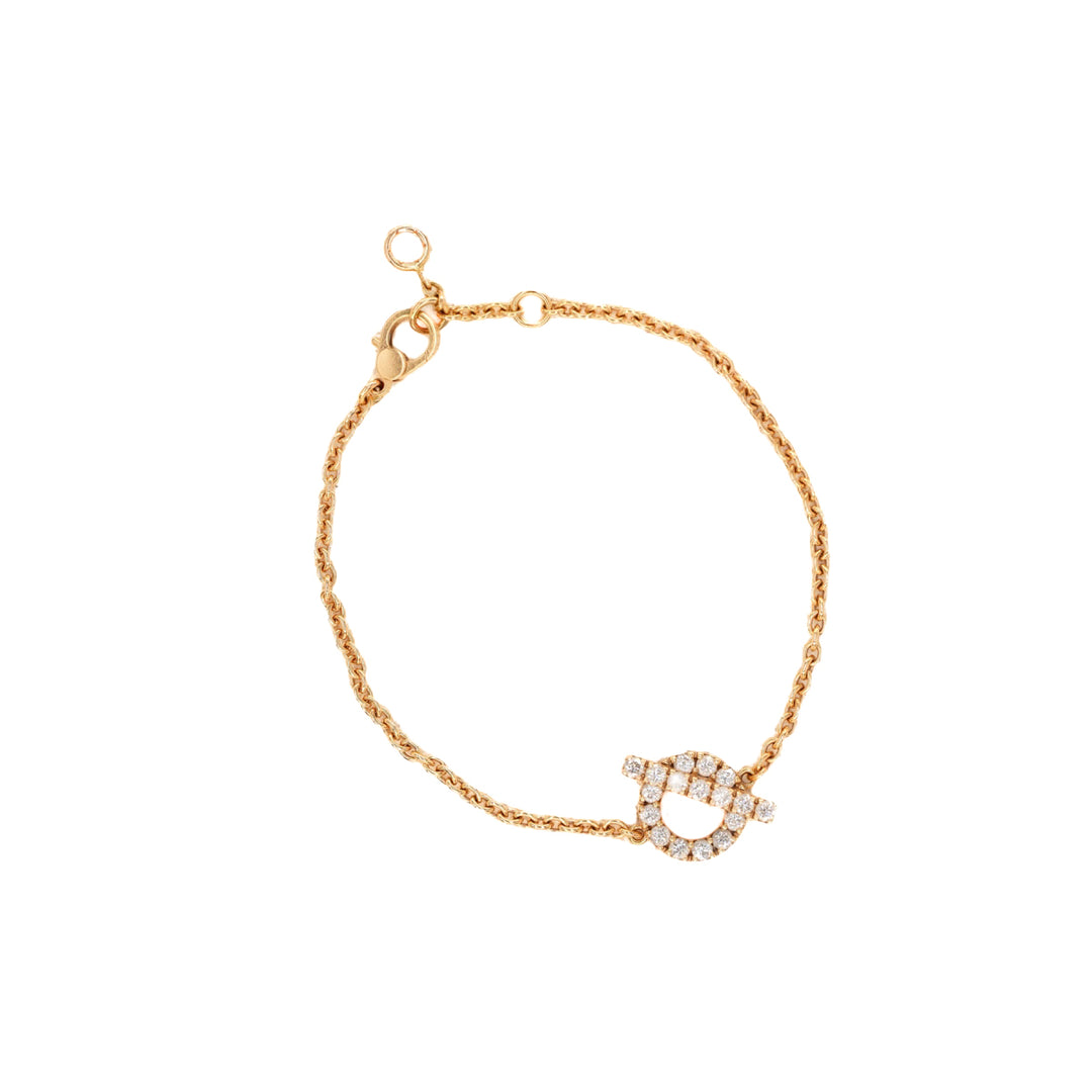 Hermes Finesse Bracelet With Diamonds Rose Gold