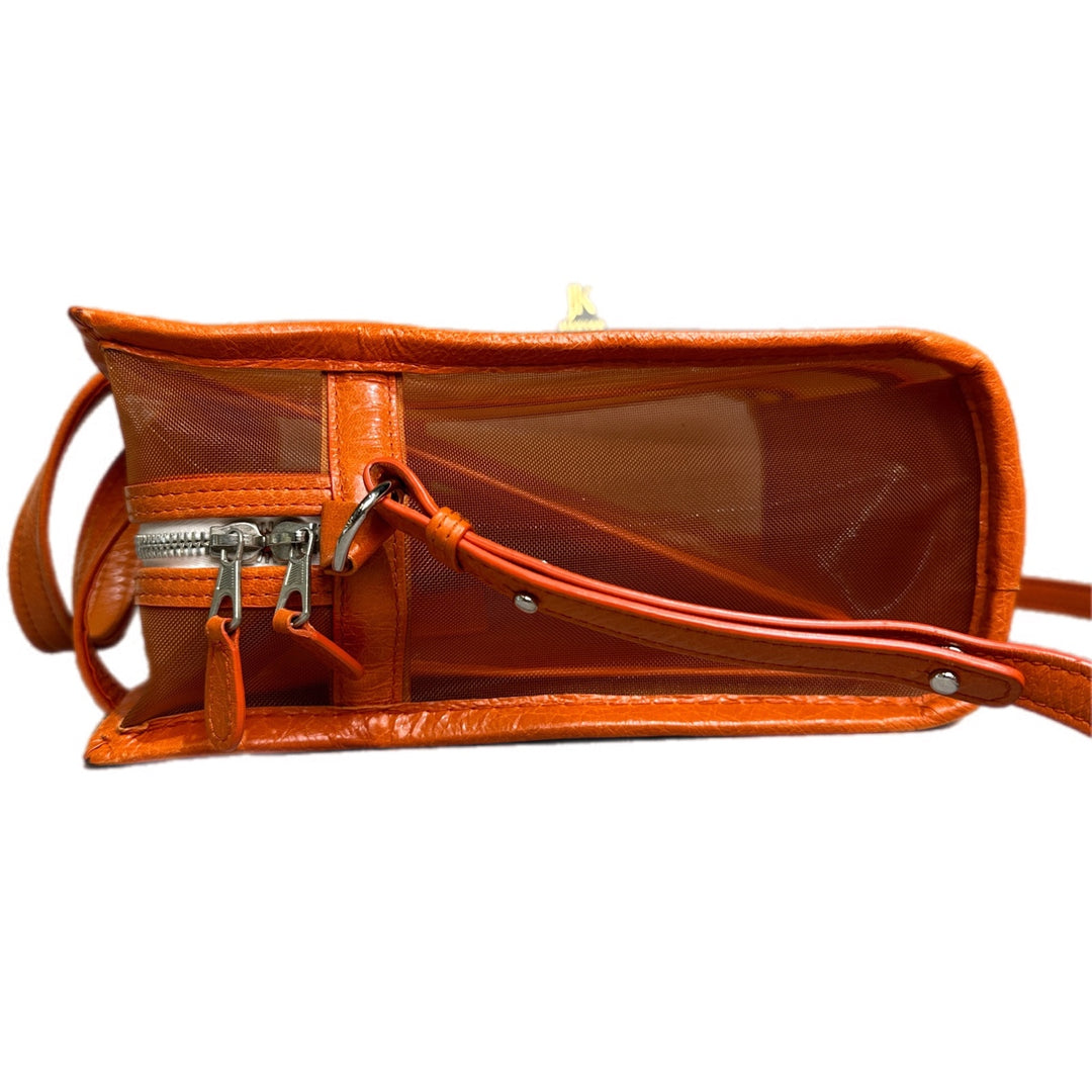 Balenciaga Orange Plastic Tote Bag