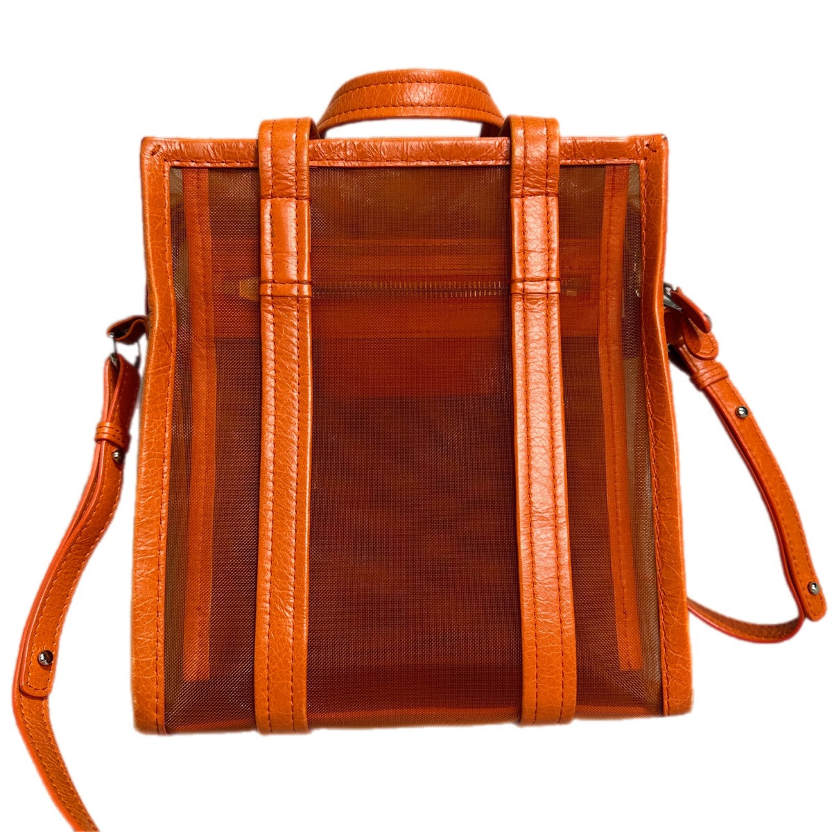 Balenciaga Orange Plastic Tote Bag