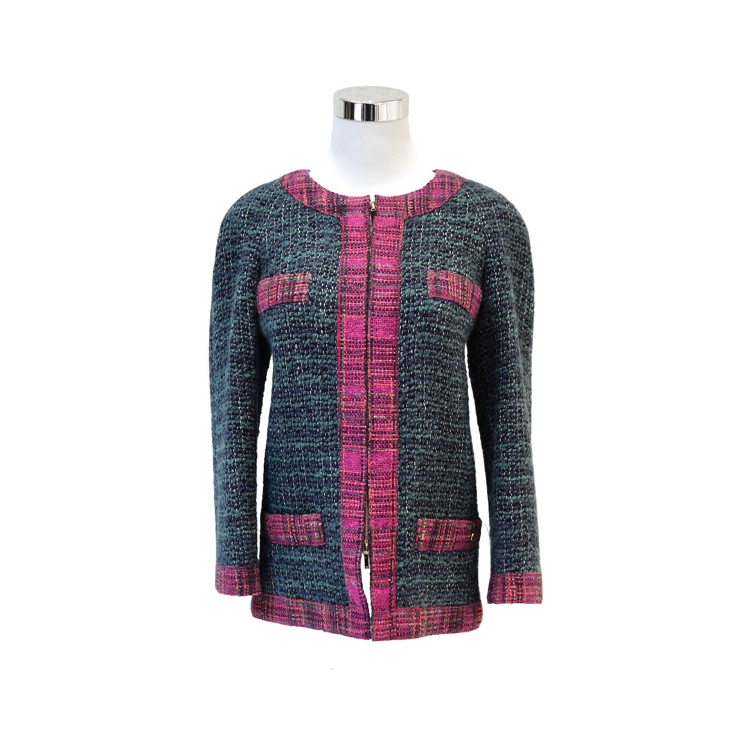 Chanel 18A Hamburg Wool Tweed Jacket #34 No Belt